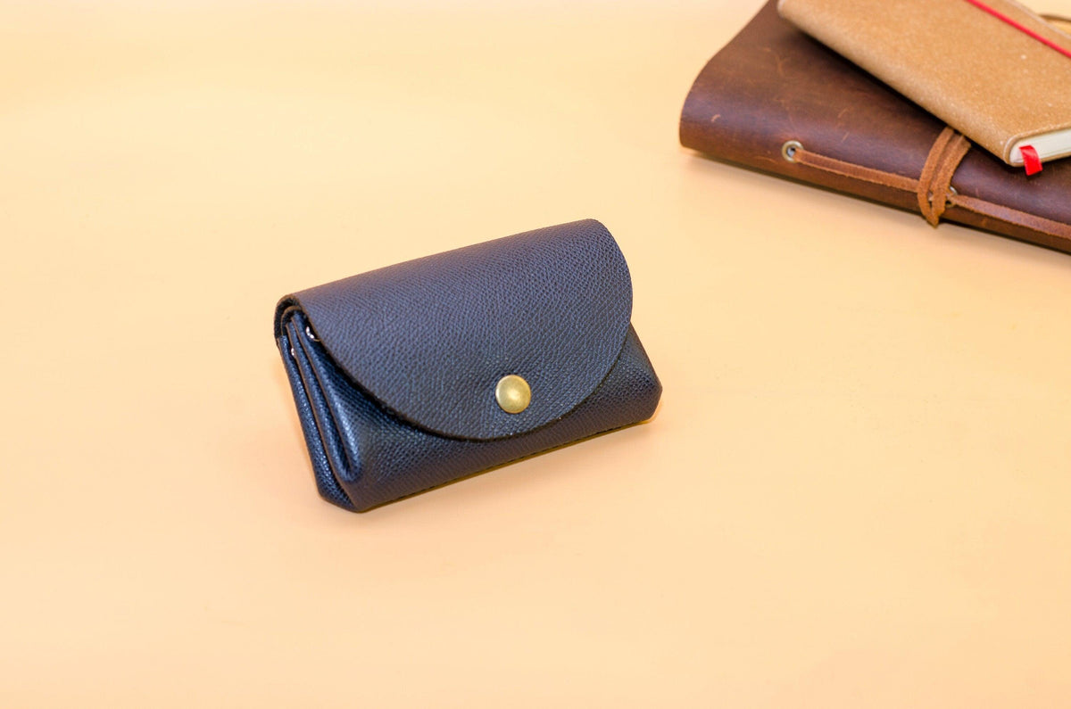 Portafoglio da donna in vera pelle color antracite – Portamonete minimalista | KATAAB